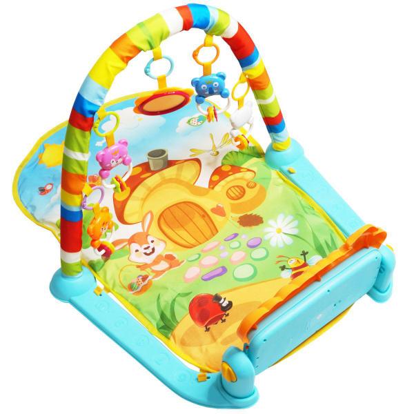 Imagem de Tapete de Atividades Bebe Infantil Musical Mobile Piano 5 Brinquedos Interativo Importway BWTIP-001