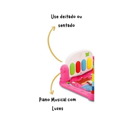 Imagem de Tapete De Atividades Infantil Musical Toca Piano Happy Rosa