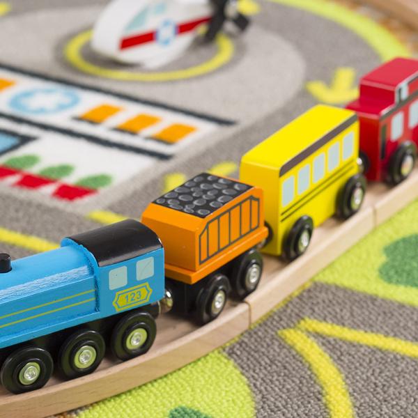 Imagem de Tapete de atividades Melissa & Doug Deluxe Multi-Vehicle 19 veículos