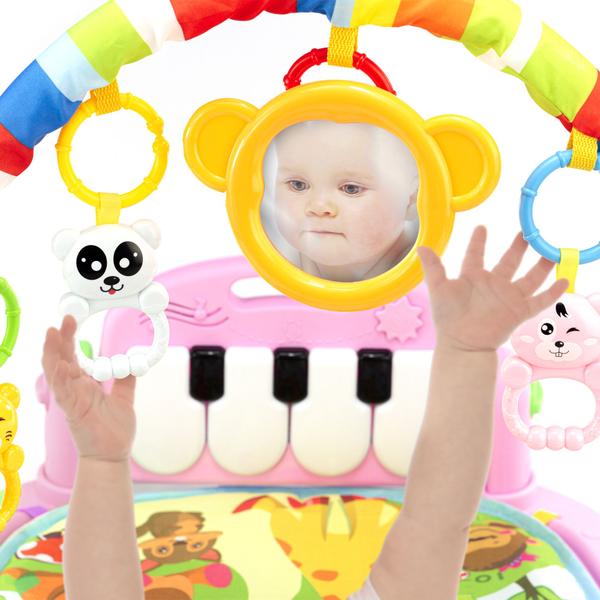 Imagem de Tapete de Atividades Mobile Ginásio Bebe Piano Musical Brinquedo Infantil 