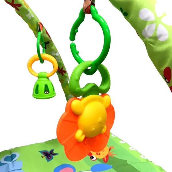 Imagem de Tapete de Atividades Musical Bebê Infantil Lavável Dobrável Acolchoado Arco Mobile Com 5 Brinquedos Importway