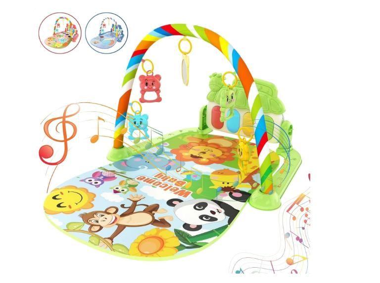 Imagem de Tapete de Atividades Musical Com Piano Ginásio Infantil verd