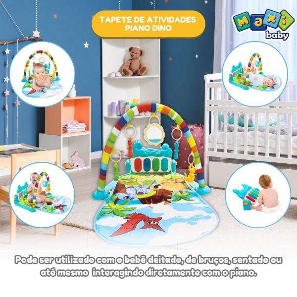 Imagem de Tapete de Atividades Para Bebê Piano Funny Dino Maxi Baby