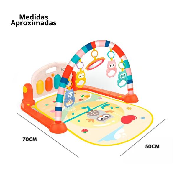Imagem de Tapete de Atividades Para Bebê Piano Lumi Laranja Maxi Baby