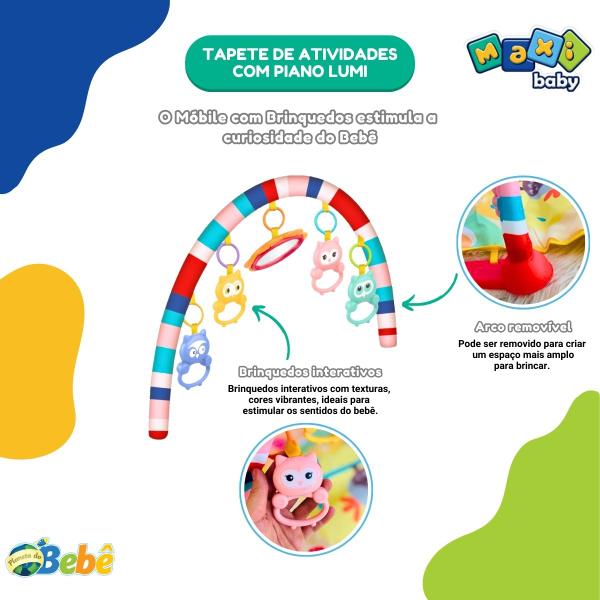 Imagem de Tapete de Atividades Para Bebê Piano Lumi Verde - Maxi Baby