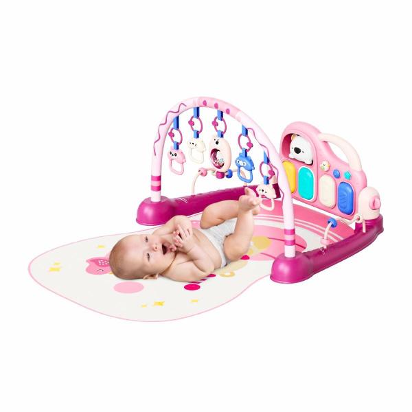 Imagem de Tapete de Atividades Para Bebê Piano Teddy Rosa - Maxi Baby