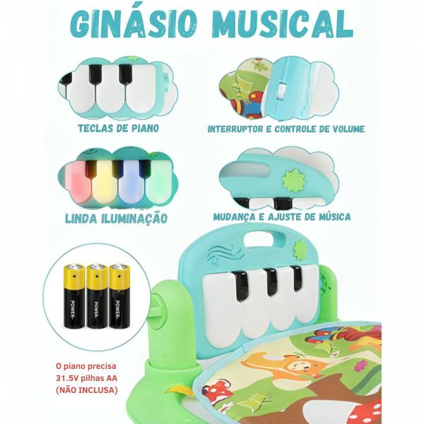 Imagem de Tapete De Atividades Pianinho Com Mobile Som e Luz - Shiny Toys