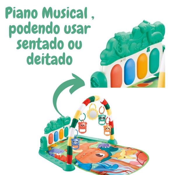 Imagem de Tapete de atividades verde bebê maternidade pianinho Dino