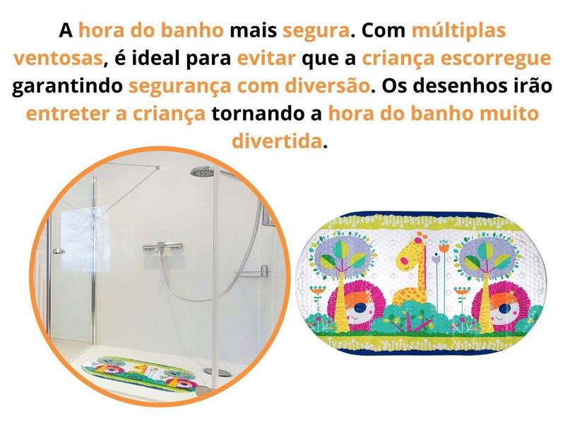 Imagem de Tapete De Banho Infantil Antiderrapante Banho Segura Buba