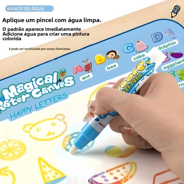 Tapete de Desenho de Água Mágico para Crianças (100x80cm) - Reutilizável e Educativo Imagem de Tapete de Desenho de Água Mágico para Crianças (100x80cm) - Reutilizável e Educativo
