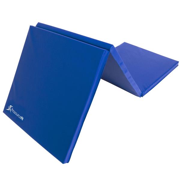 Imagem de Tapete de exercícios ProSourceFit Tri-Fold Dobrável 6'x2' azul