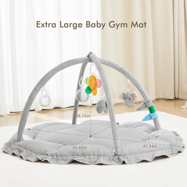 Imagem de Tapete de ginástica Baby Play ANGELBLISS 5 em 1 com 5 brinquedos sensoriais