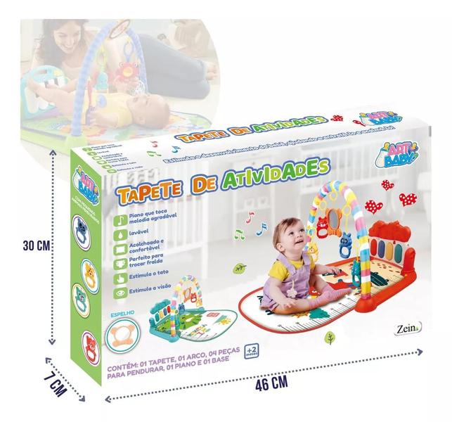 Tapete De Ginastica Infantil Portátil Musical Acolchoado - ART BABY Imagem de Tapete De Ginastica Infantil Portátil Musical Acolchoado