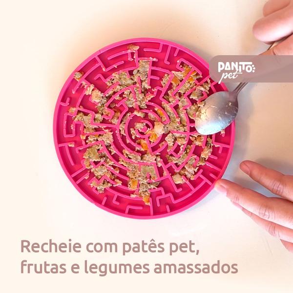 Imagem de Tapete de Lamber Comedouro Ração Úmida Labirinto P Pet Games Petisco Cães Gatos Cachorro com Ventosa