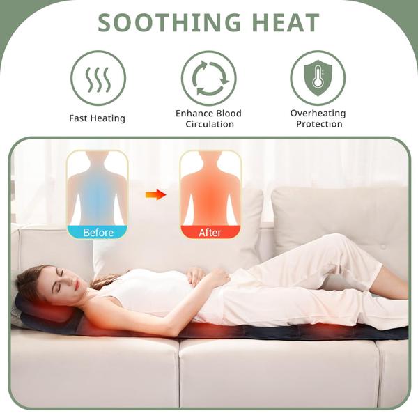 Imagem de Tapete de massagem Mynt Full Body com calor, 10 motores vibratórios