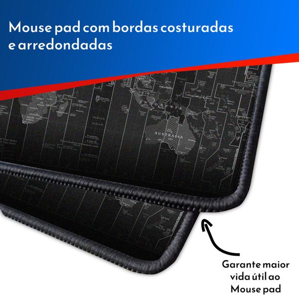 Imagem de Tapete de Mouse Gamer Para Jogos Tamanho Grande 90x40 Mapa Mundi  - MP-9040A28