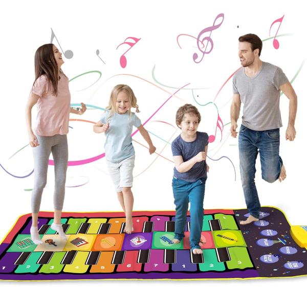 Tapete de Piano Musical Infantil com 20 Teclas - 8 Sons e 5 Modos de Música Imagem de Tapete de Piano Musical Infantil com 20 Teclas - 8 Sons e 5 Modos de Música