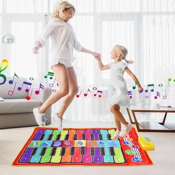 Tapete de Piano Musical Infantil com 20 Teclas - 8 Sons e 5 Modos de Música Imagem de Tapete de Piano Musical Infantil com 20 Teclas - 8 Sons e 5 Modos de Música