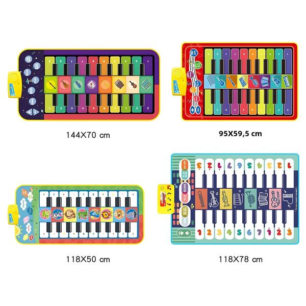 Tapete de Piano Musical Infantil com 20 Teclas - 8 Sons e 5 Modos de Música Imagem de Tapete de Piano Musical Infantil com 20 Teclas - 8 Sons e 5 Modos de Música