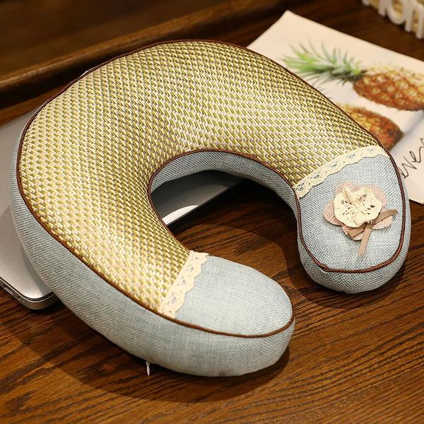 Tapete de Rattan de Gelo, Travesseiro de Pescoço, Travesseiro em forma de U, Nap Travel - Wokex Imagem de Tapete de Rattan de Gelo, Travesseiro de Pescoço, Travesseiro em forma de U, Nap Travel
