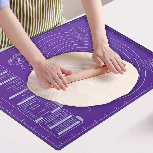 Imagem de Tapete de Silicone Antiaderente 60cm - Para Assar, Amassar Massa e Pizza