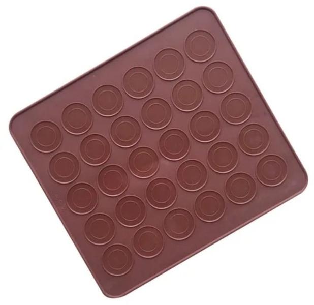 Imagem de Tapete de Silicone antiaderente p/ Macarons com 30 Cavidades