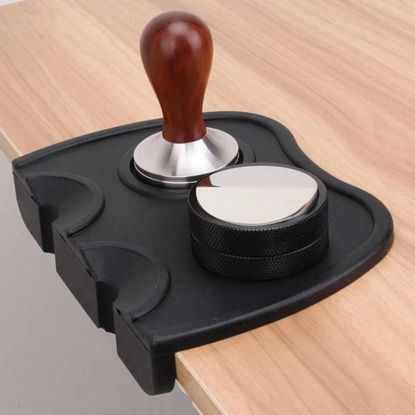 Imagem de Tapete de Silicone para Café Expresso com Suporte para Ferramentas de Barista WDT