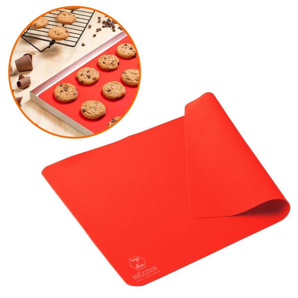 Imagem de Tapete de Silicone Vermelho Hercules 40x60 cm para Assar Doces Cookies Uso Confeiteiros