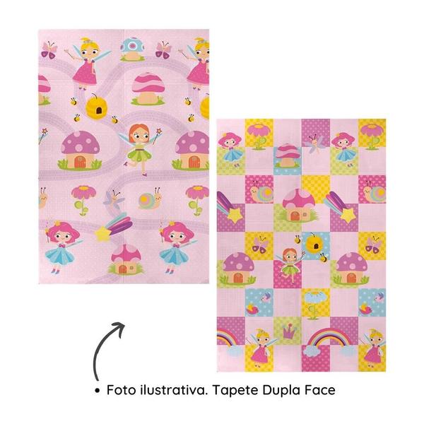 Imagem de Tapete Dobrável Dupla Face 120 x 180 cm Fadinha Rosa - Buba