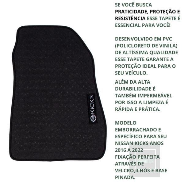 Tapete Emborrachado Para Kicks 16 A 23 Com Logo - CGAUTOPARTS Imagem de Tapete Emborrachado Para Kicks 16 A 23 Com Logo