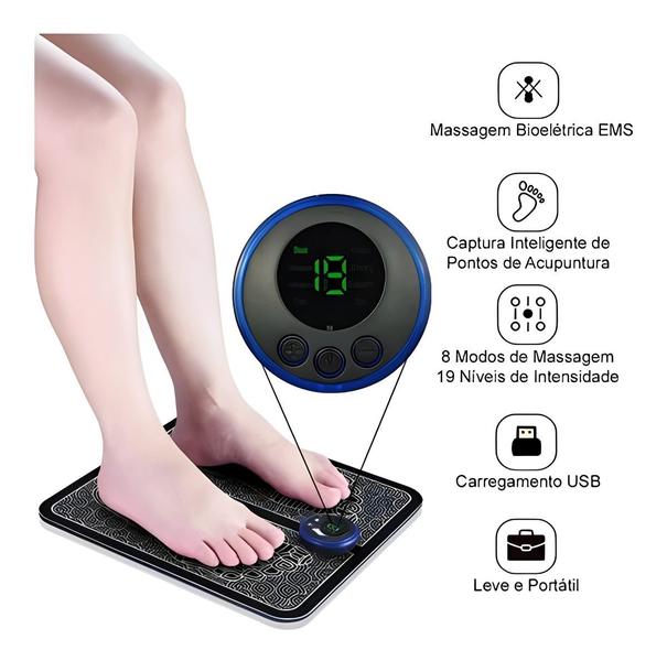 Imagem de Tapete Ems Dobravel Massageador Pulso Elétrico Recarregável