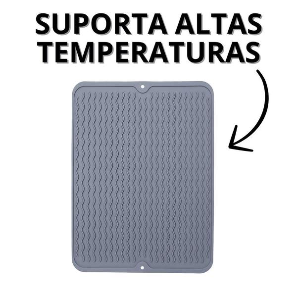 Imagem de Tapete Escorredor De Louça Bar Mat Silicone Emborrachado Antiderrapante Barman para Secar Louças