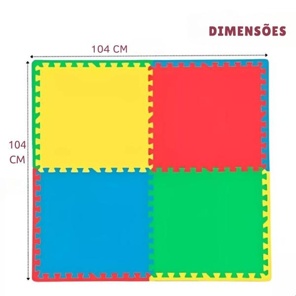 Imagem de Tapete Eva Play Mat Para Crianças 4pç 52cm 8mm Emborrrachado