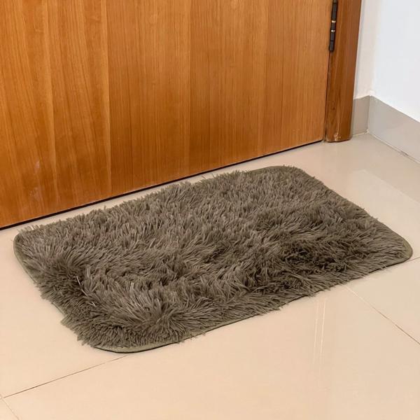 Imagem de Tapete Felpudo Para Porta E Closet Pelo Alto Extra Macio 60x40cm Soft