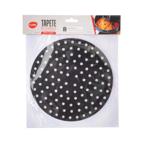 Imagem de Tapete Fryer Anti-aderente 22cm Preto Silicone Para Air Fryer Redondo