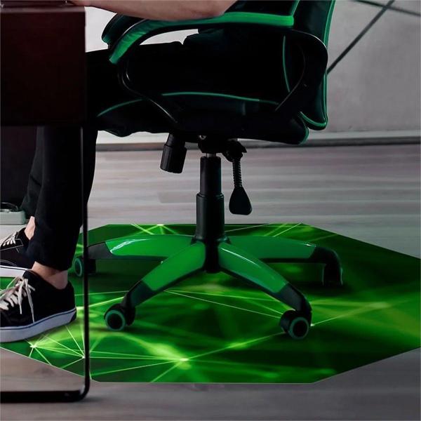 Imagem de Tapete Gamer Plus 120 x 120 Grande Protege Piso Cadeira Rodinha Office Hexagonal