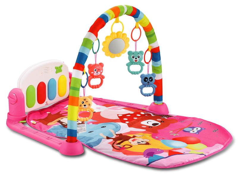 Tapete Ginasio Infantil Rosa Com Brinquedos Coloridos - Color Baby Imagem de Tapete Ginasio Infantil Rosa Com Brinquedos Coloridos