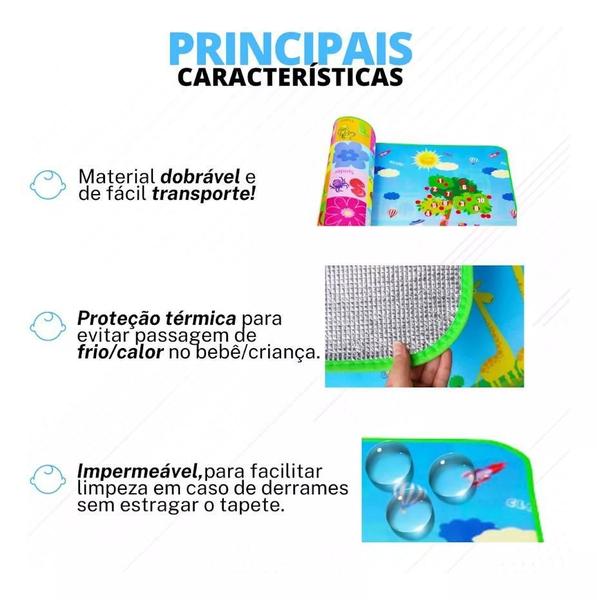 Tapete Grande Atividades Térmico 90X120Cm Crianca Infantil - Wellmix Imagem de Tapete Grande Atividades Térmico 90X120Cm Crianca Infantil
