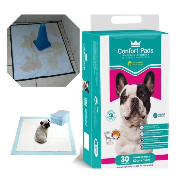 Imagem de Tapete Higiênico Almofadas Cães Cachorro 60x55cm 30 Unidades