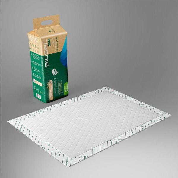 Imagem de Tapete Higiênico Biodegrável Biosec Eco 80x60cm Com 30 Unidades - Sustentável