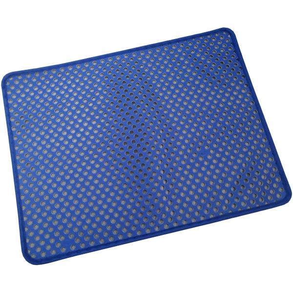 Imagem de Tapete Higiênico Coletor de Areia Para Gato Limpa Patas Higiene 45x60cm Dcl Azul M