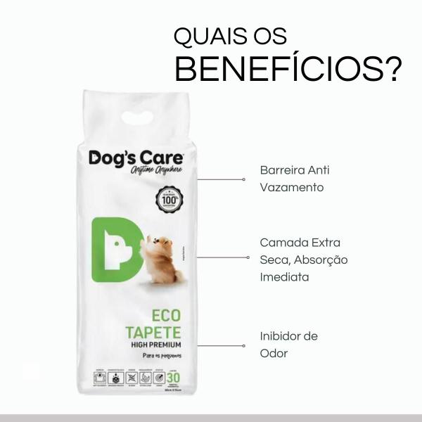 Imagem de Tapete Higiênico Eco Dog's Care Pequenos Cães 30 un 60x55