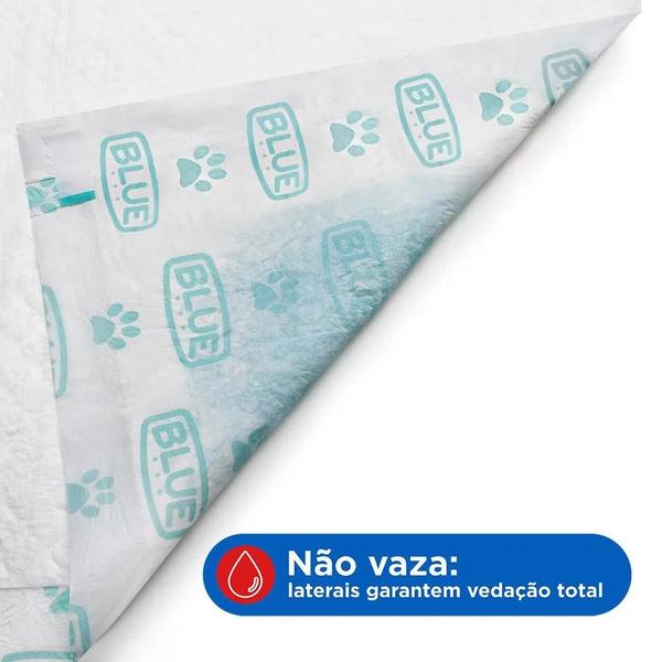 Imagem de Tapete Higiênico Grande Blue Para Cães Cachorro Pet Inibidor de Odor Sem Vazamento