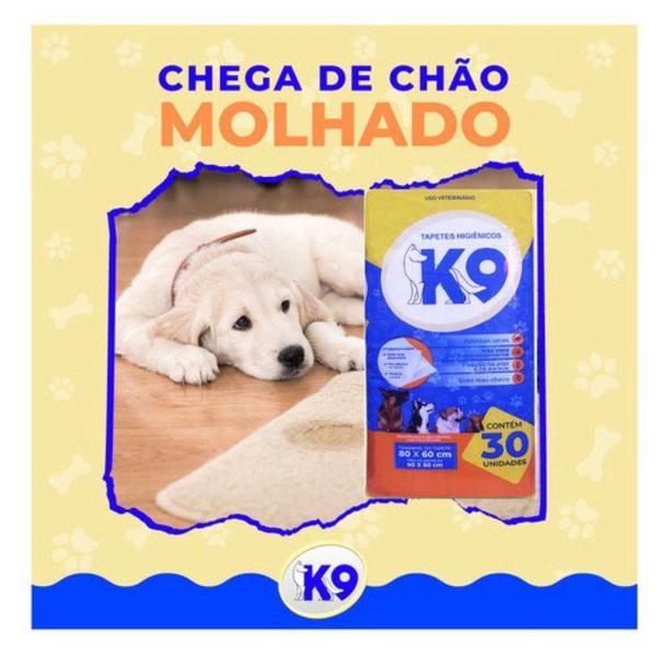 Imagem de Tapete Higiênico K9 Pet Para Cães Gatos 30 Unidades 80x60 cm