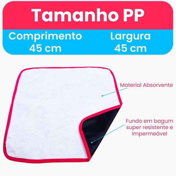 Imagem de Tapete Higiênico Lavável 45x45 Kit C/7 Tapetinho JN Pet Reutilizável Para Cachorro