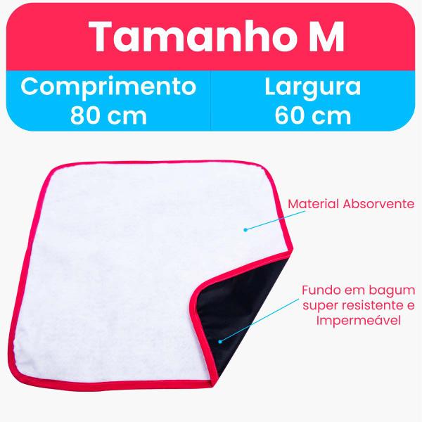 Imagem de Tapete Higiênico Lavável 80x60 Kit C/5 Tapetinho JN Pet Reutilizável Para Cachorro