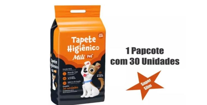 Imagem de Tapete Higiênico Mili Pet Pacote C/ 30 Super Slim 6 Camadas