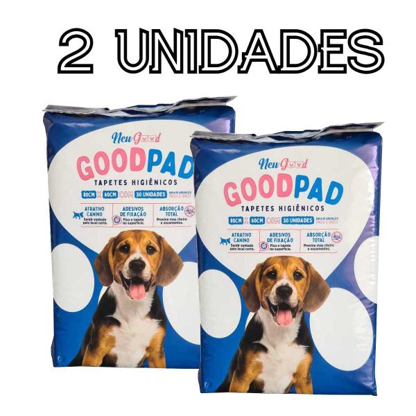 Imagem de Tapete Higiênico para cães Good Pads 80x60 30un kit com 2 pacotes