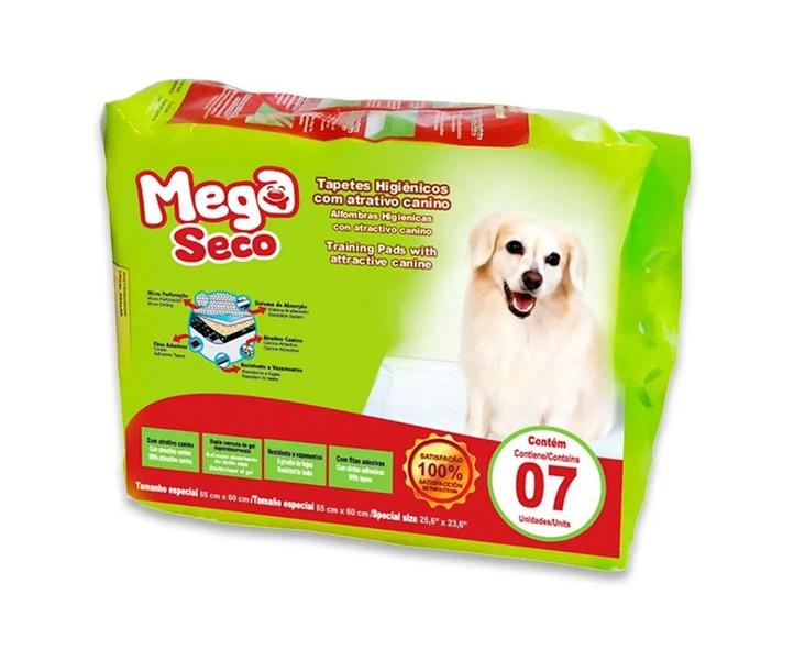 Imagem de Tapete Higiênico Para Cães Mega Seco 65cmx60cm -  7 Unidades