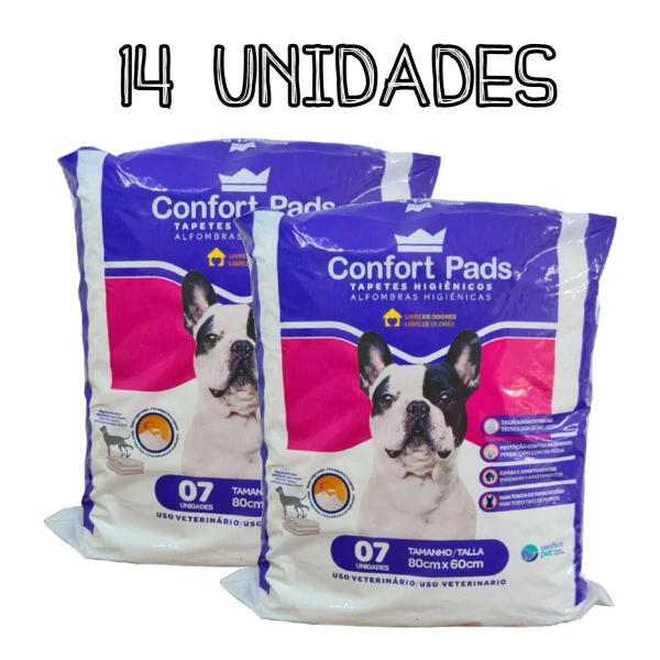 Imagem de Tapete Higienico Pet Confort 80x60 7un em atacado 2 pacotes